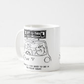 Fahrunterricht - Schüler auf dem falschen Platz Kaffeetasse (Vorderseite Links)