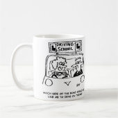 Fahrunterricht - Welche Straßenseite? Kaffeetasse (Links)