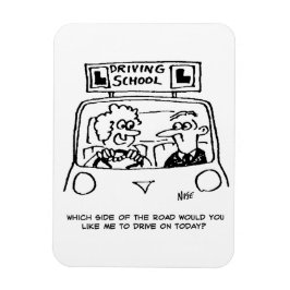Fahrunterricht - Welche Straßenseite? Magnet