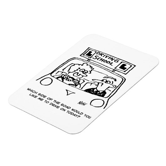 Fahrunterricht - Welche Straßenseite? Magnet (Linke Seite)