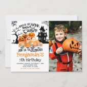 Fahrwerk von Halloween Einladung (Vorderseite)