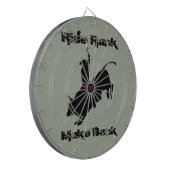 Fahrwiderlicher Stier-Reitrodeo-Cowboy oben Dartscheibe (Vorderseite Links)