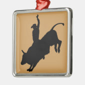 Fahrwiderlicher Stier-Reitrodeo-Cowboy oben Ornament Aus Metall (Links)