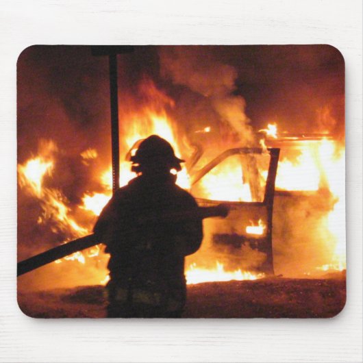 Fahrzeug-FeuerBurning! Mousepad (Vorne)