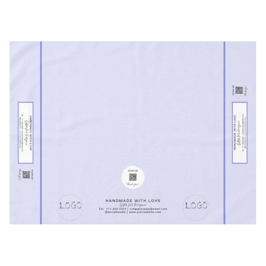 Fahrzeug Lavendel 52 x 70 QR Code anzeigen Tischdecke (Vorderseite (Horizontal))