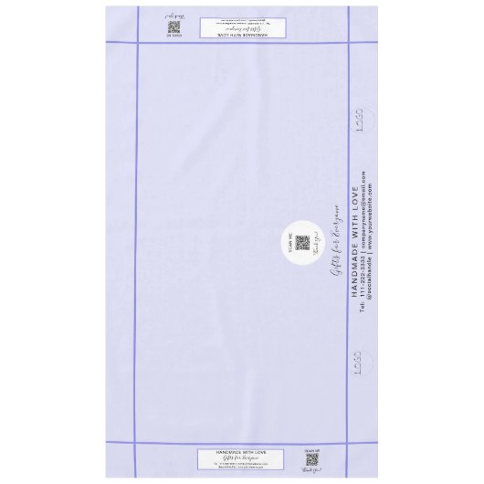 Fahrzeug Lavendel 60 x 104 QR Code anzeigen Tischdecke (Vorderseite)