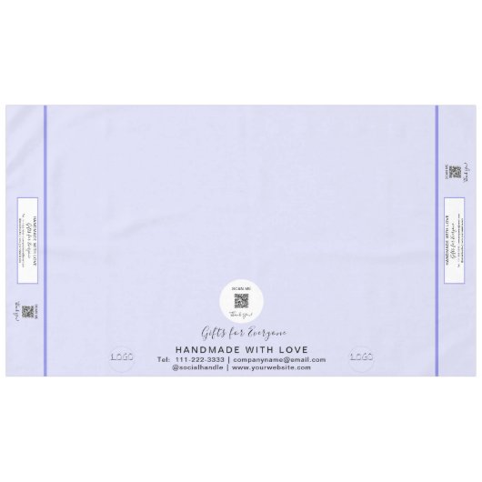 Fahrzeug Lavendel 60 x 104 QR Code anzeigen Tischdecke (Vorderseite (Horizontal))