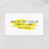 Fahrzeug | Loyalität zu Sonderangeboten Visitenkarte (Vorderseite)