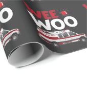 Fahrzeug mit Ems für Erste-Hilfe-Rettungswagen Geschenkpapier (Rolleneckpunkt)