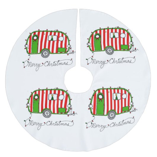 **FAHRZEUG MIT FREIZEITRAUM** BAUMÄDCHEN POLYESTER WEIHNACHTSBAUMDECKE (Vorderseite)