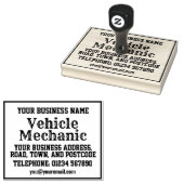 Fahrzeug mit Name, Anschrift usw. Gummistempel (Stempel)