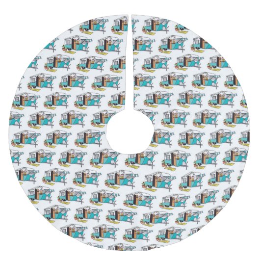 **FAHRZEUG MIT REZEPTION** POLYESTER WEIHNACHTSBAUMDECKE (Vorderseite)