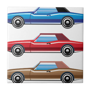 Fahrzeug-vektorClipart der klassischen Art alter Fliese