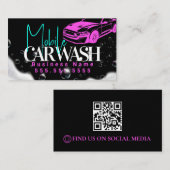 Fahrzeug-Wash-Fahrzeug im Detail QR-Code Visitenkarte (Vorne/Hinten)