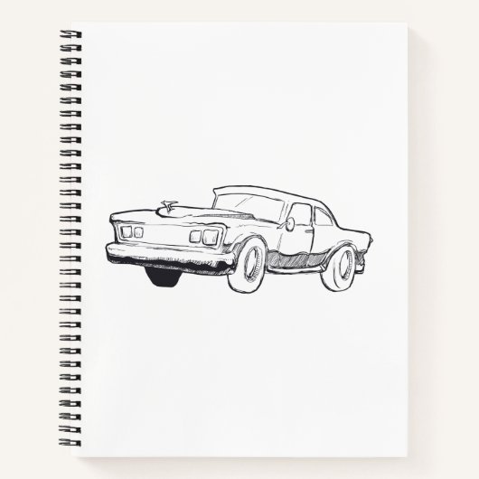 Fahrzeugdarstellung Notizblock (Vorderseite)