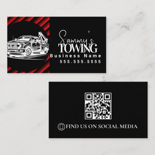 Fahrzeugdetailing QR-Code  Visitenkarte (Vorne/Hinten)