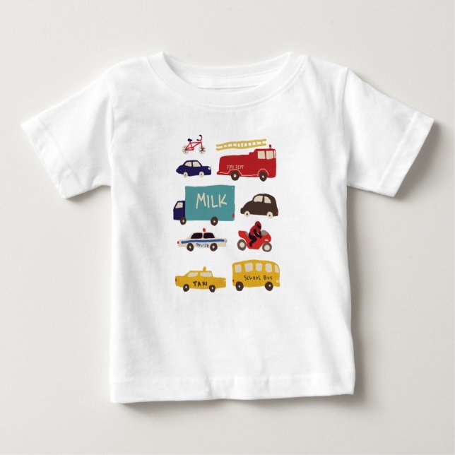 Fahrzeuge Baby T-shirt (Vorderseite)