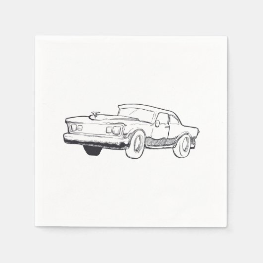 Fahrzeugillustration Serviette (Vorderseite)