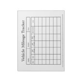 Fahrzeugkilometer-Tracker-Notizblock Notizblock (Rotiert)