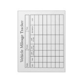 Fahrzeugkilometer-Tracker-Notizblock Notizblock (Rotiert)