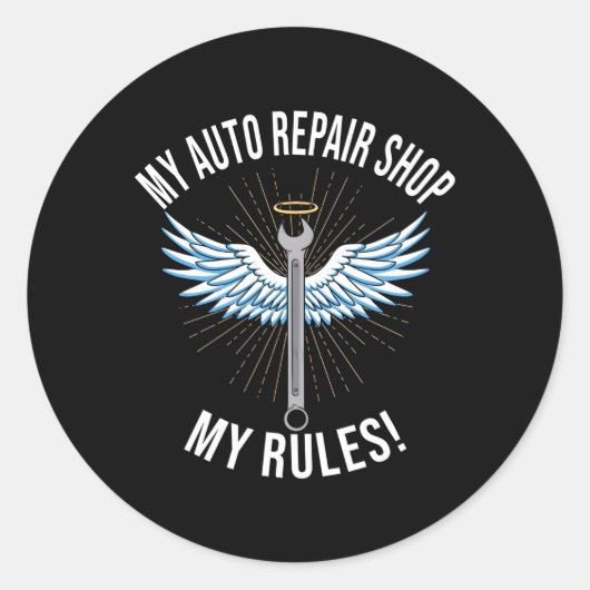 Fahrzeugmechanik für runder aufkleber (Vorderseite)