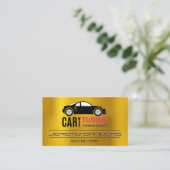 Fahrzeugoptimierung | Auto Reparatur von Gold Visitenkarte (Stehend Vorderseite)