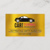 Fahrzeugoptimierung | Auto Reparatur von Gold Visitenkarte (Vorderseite)
