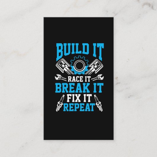 Fahrzeugtuning Mechanical Race Break Engineering Visitenkarte (Vorderseite)