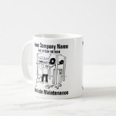 Fahrzeugwartung Funny Garage Kaffeetasse (Vorderseite Links)