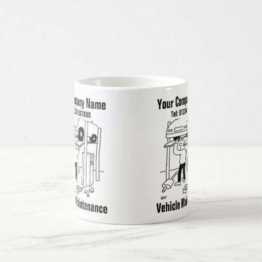 Fahrzeugwartung Funny Garage Kaffeetasse (Mittel)
