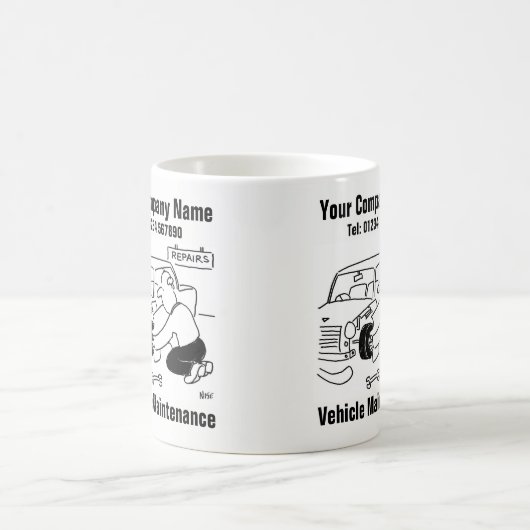 Fahrzeugwartung Garage Kaffeetasse (Mittel)
