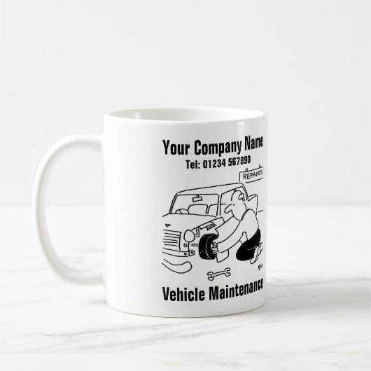 Fahrzeugwartung Garage Kaffeetasse (Links)