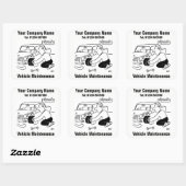 Fahrzeugwartung Quadratischer Aufkleber (Blatt)