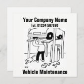 Fahrzeugwartungs-Visitenkarte Feiertagskarte (Vorne/Hinten)