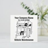 Fahrzeugwartungs-Visitenkarte Feiertagskarte (Stehend Vorderseite)