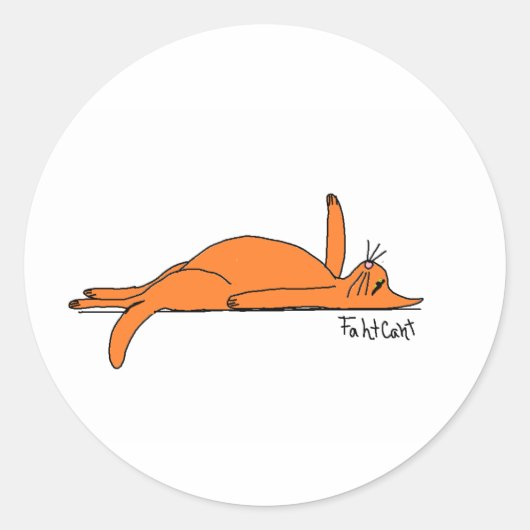 FahtCaht Original-Aufkleber Runder Aufkleber (Vorderseite)