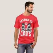 Fahter Katze Katzenklumpen Vater Retro T-Shirt (Vorne ganz)