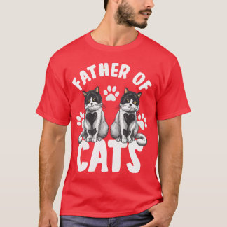 Fahter Katze Katzenklumpen Vater Retro T-Shirt