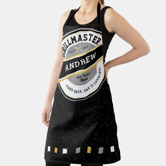 Fahters Day Vater Grill Master Schürze auf Black (InSitu)