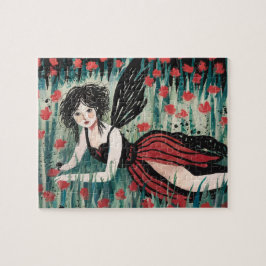 Faia in einer Blume Wiese Aquarell Puzzle