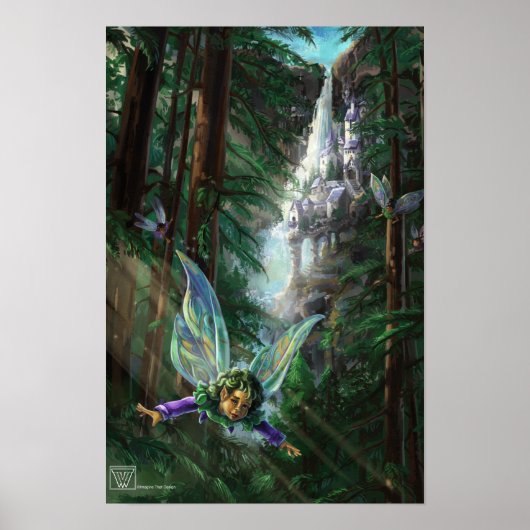 Faia und Burgen Fantasy Kunst, Dichtung und Musik Poster (Vorne)