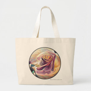Faidholz und goldene glatte Rose Große Totttasche Jumbo Stoffbeutel