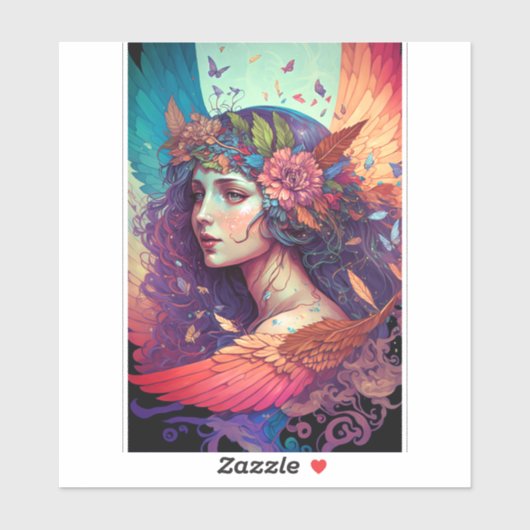 Faiful Fairy Angel Wings Fantasy Art Aufkleber (Blatt)
