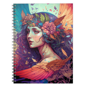 Faiful Fairy Angel Wings Fantasy Art Notizblock