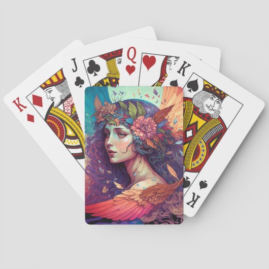 Faiful Fairy Angel Wings Fantasy Art Spielkarten (Rückseite)