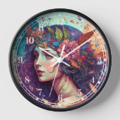 Faiful Fairy Angel Wings Fantasy Art Uhr (Vorderseite)