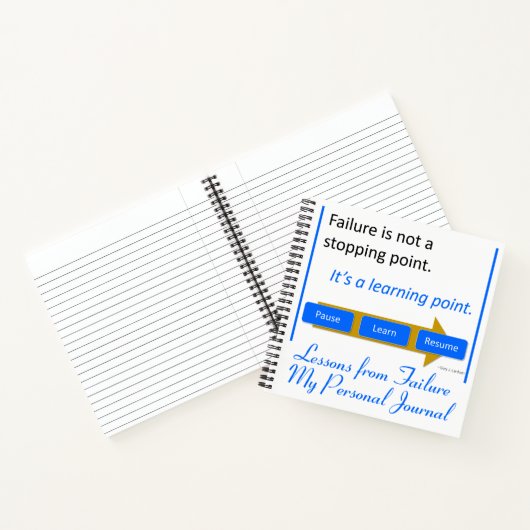 "Failure is is not a stop point" - Journal Book Notizblock (Innenseite)