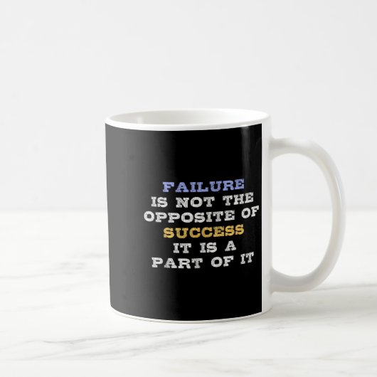 Failure Is Not The Opsite Of Success It Is A Part  Kaffeetasse (Rechts)