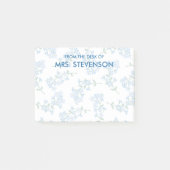 Faint Hübsch Vergiss mich nicht Blumenmuster Name Post-it Klebezettel (Vorderseite)