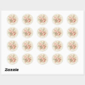 Faint Pink Glimmers Shabby Chic Runder Aufkleber (Blatt)